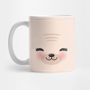 Kawaii funny muzzle with pink cheeks Mug